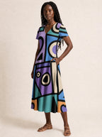 "Sanaa" V Neck Midi Dress