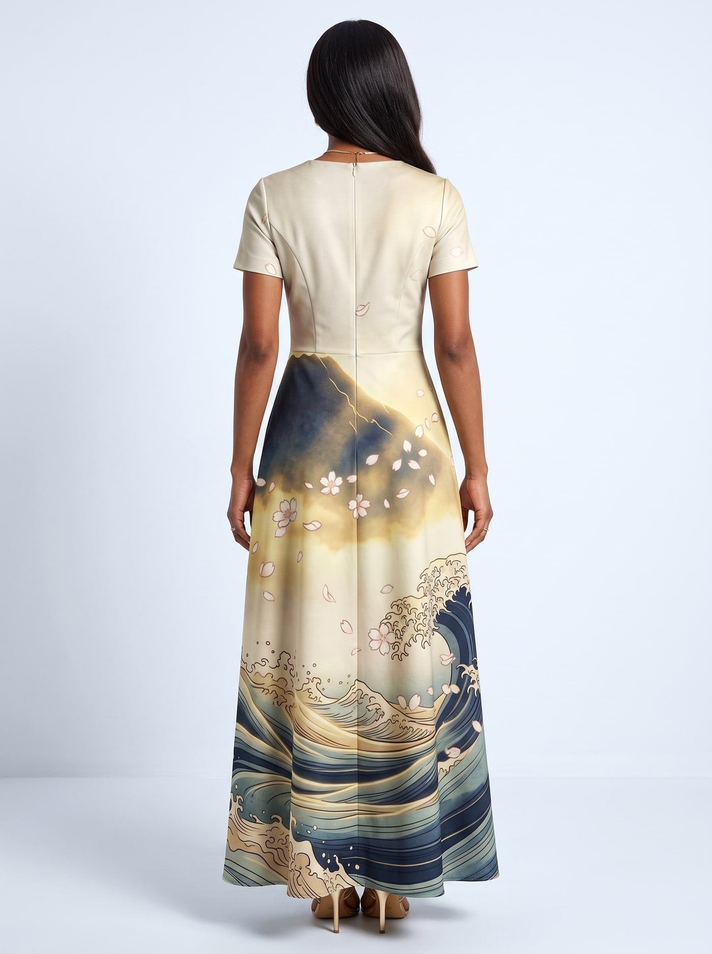 "Wimbi" Short Sleeve Maxi Dress