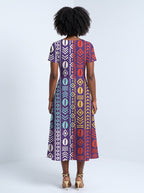"Oshun Zamani" Sweetheart Midi Dress