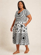 "Mwanga" V Neck Midi Dress