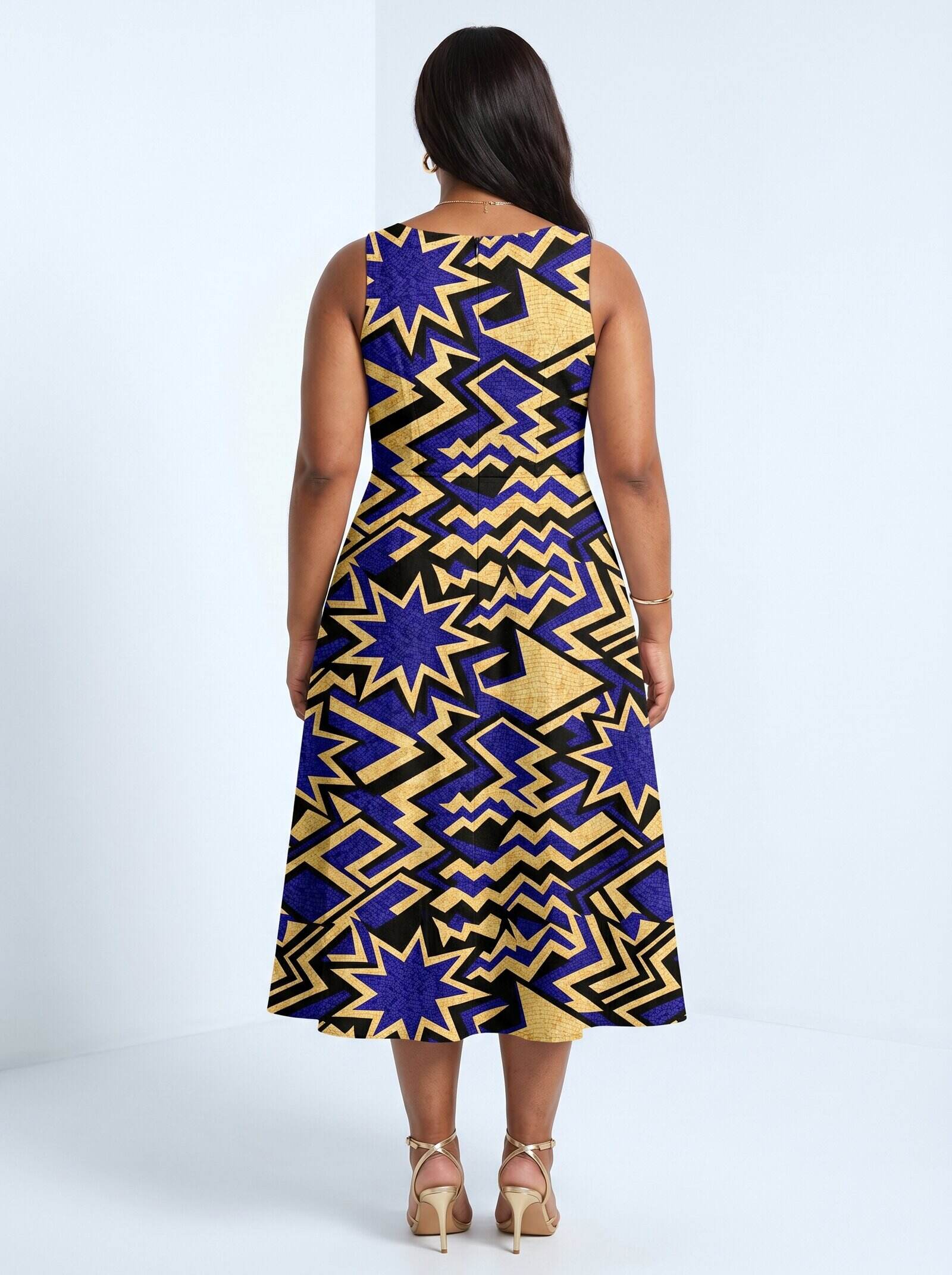 Royal Blue Sheba Corset Dress