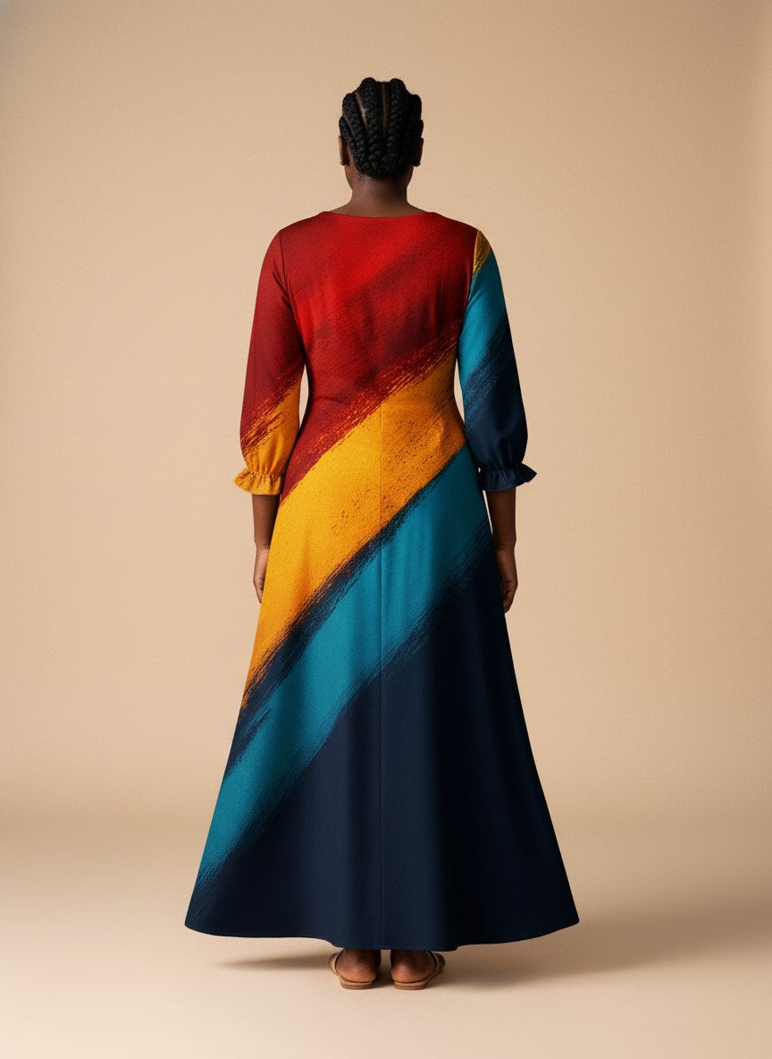 "Nala" Long Sleeve Maxi Dress
