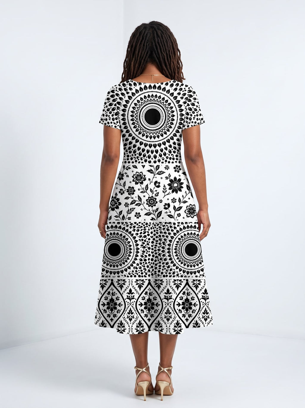 "Mwanga" Sweetheart Midi Dress