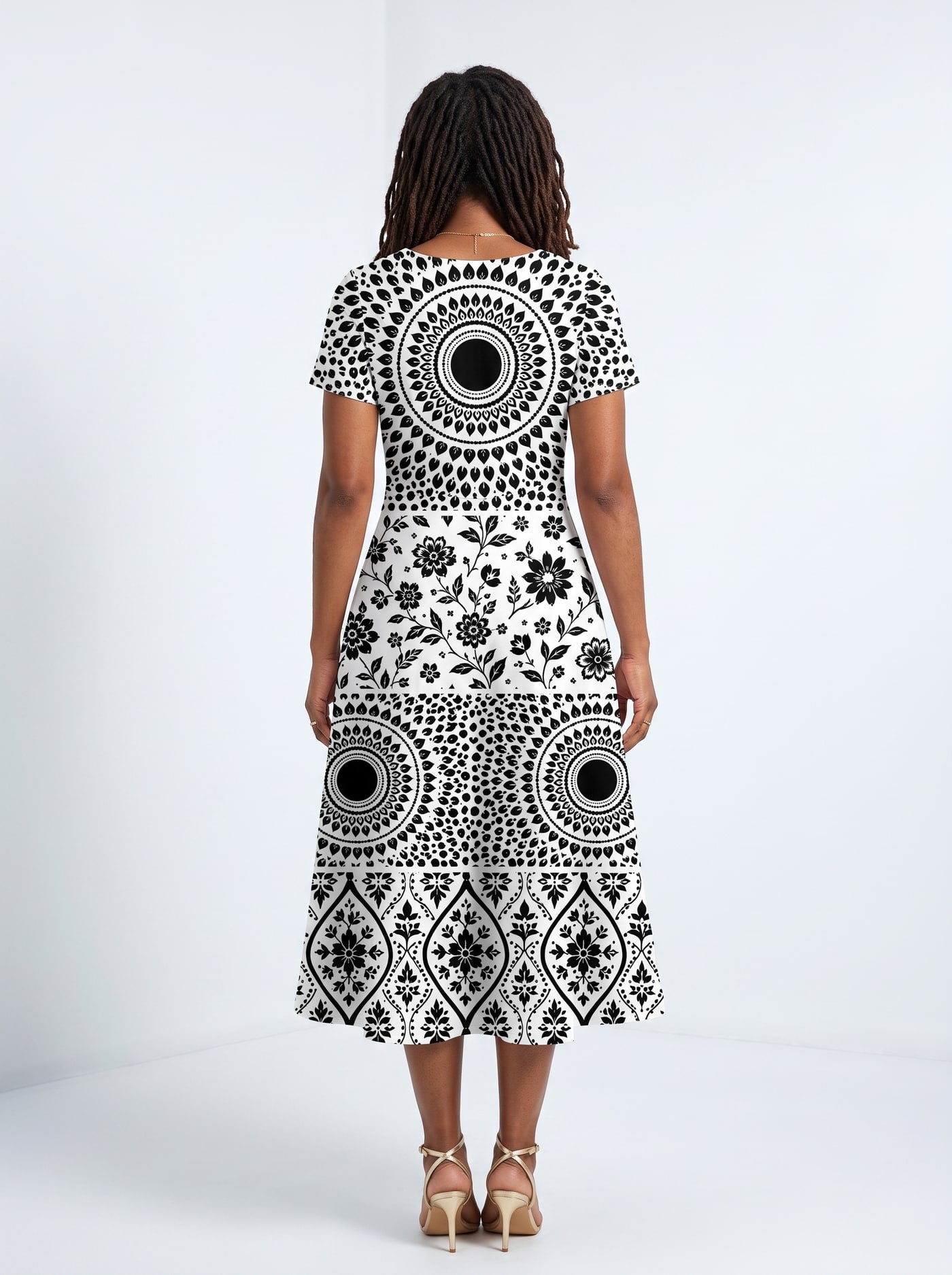 "Mwanga" Sweetheart Midi Dress