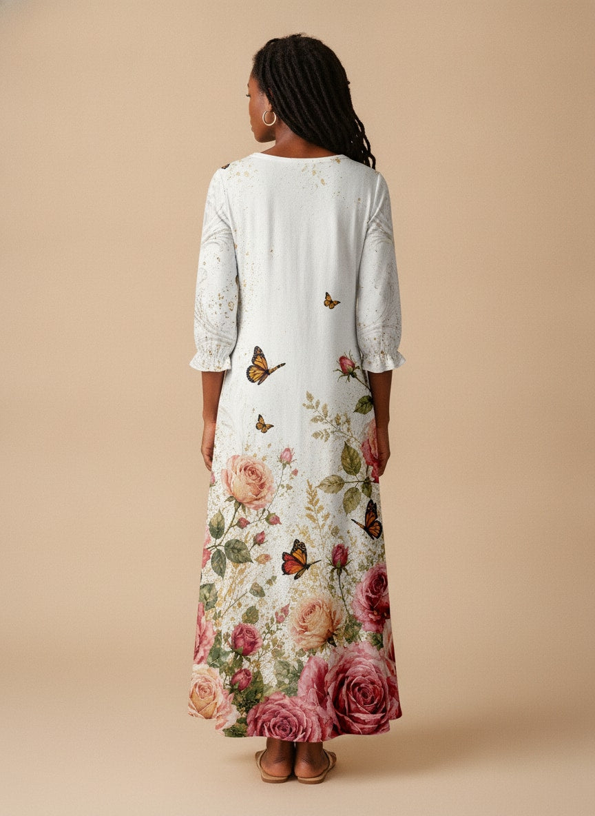 "Tumaini" Long Sleeve Maxi Dress