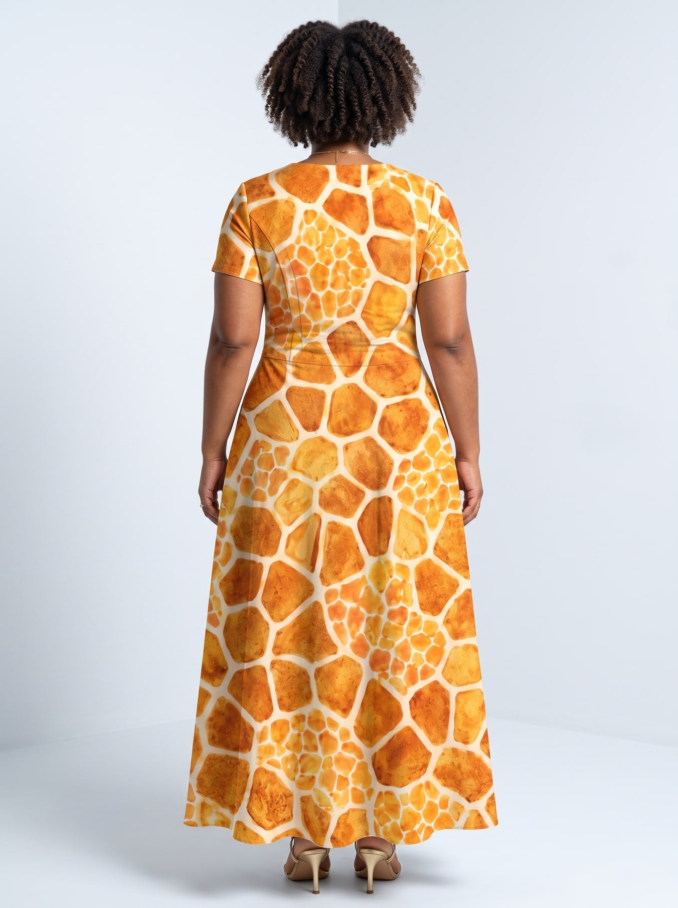 "Twiga" Short Sleeve Maxi Dress