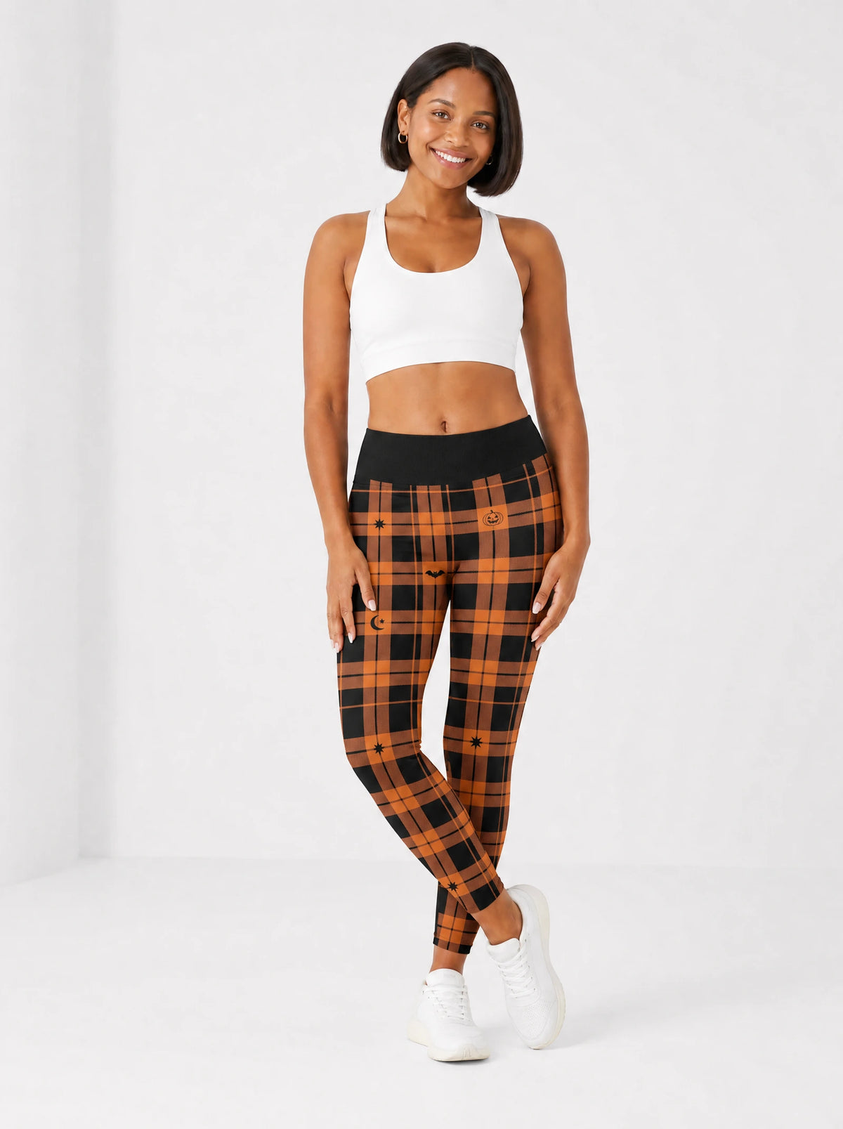 "Zulia" Halloween Leggings — full length on model