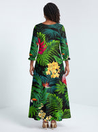 "Kitropiki" Long Sleeve Maxi Dress