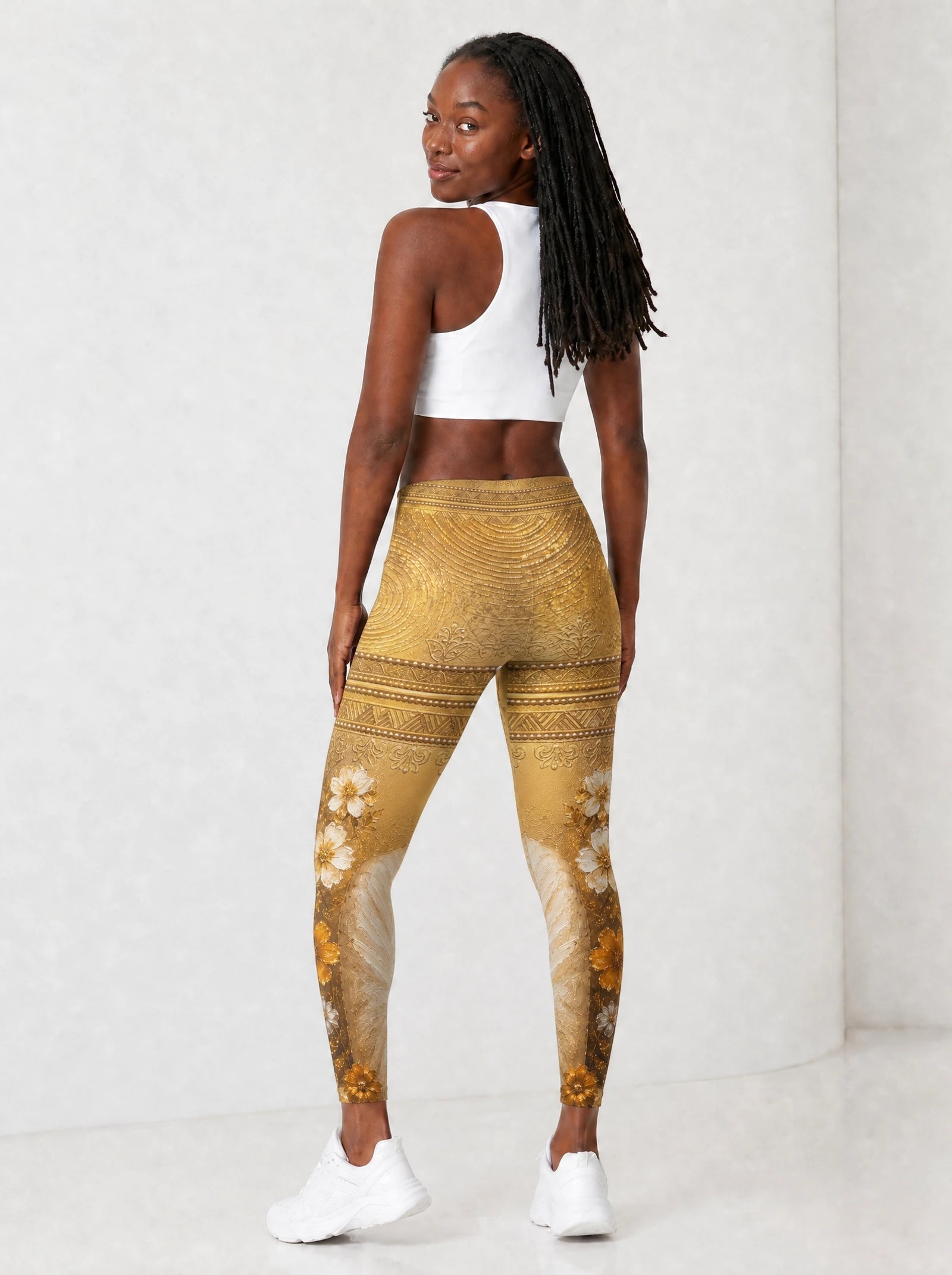 "Shukrani" Leggings — full body view on model