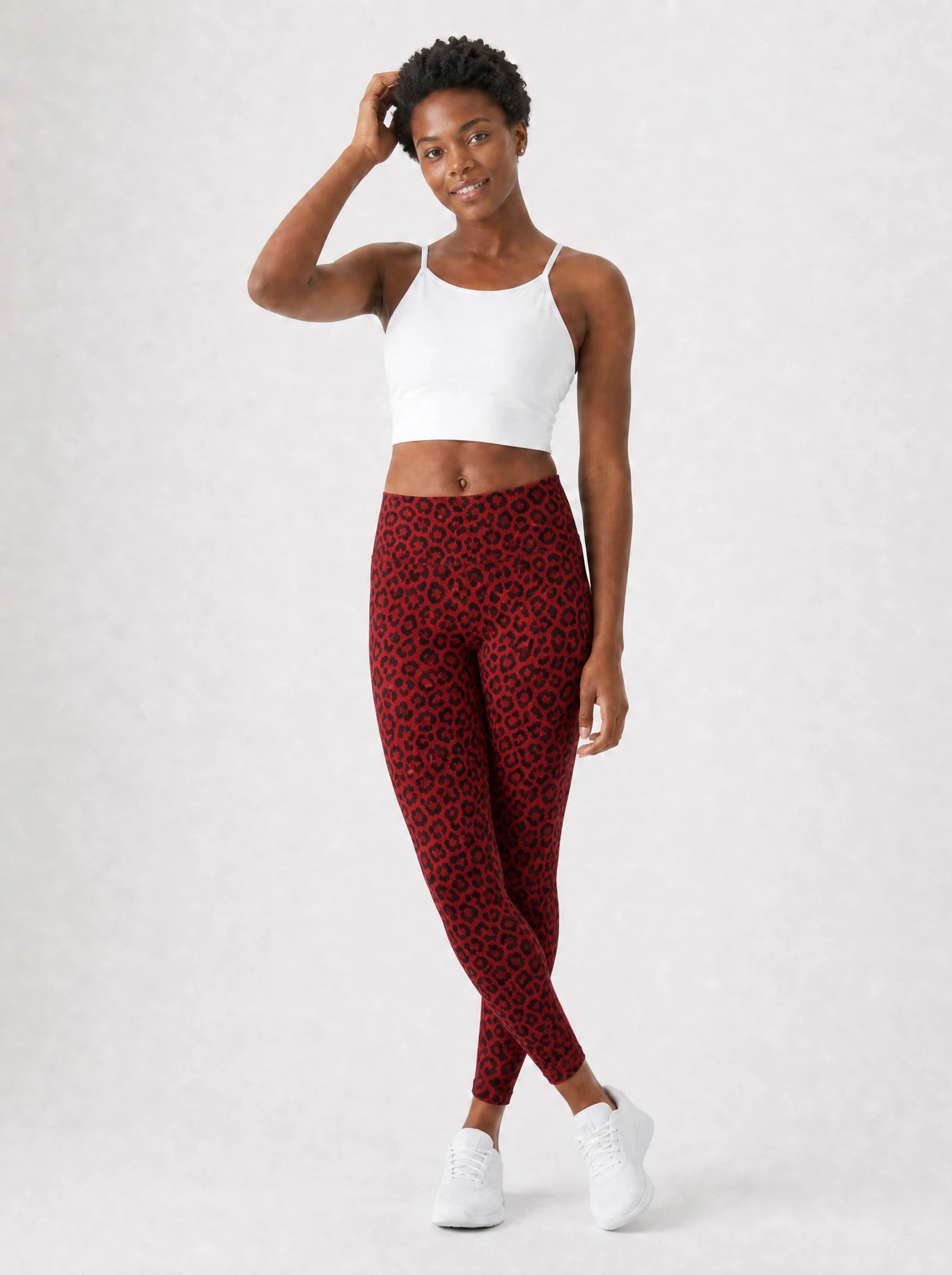 "Imani" Rouge Leggings — full body view on model