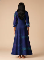 Blue Orchid Long Sleeve Maxi Dress