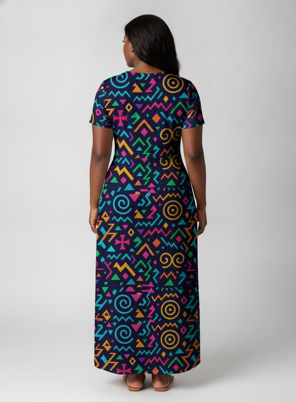 "Ubuntu" Short Sleeve Maxi Dress