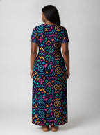 "Ubuntu" Short Sleeve Maxi Dress