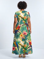 "Peponi" Short Sleeve Maxi Dress