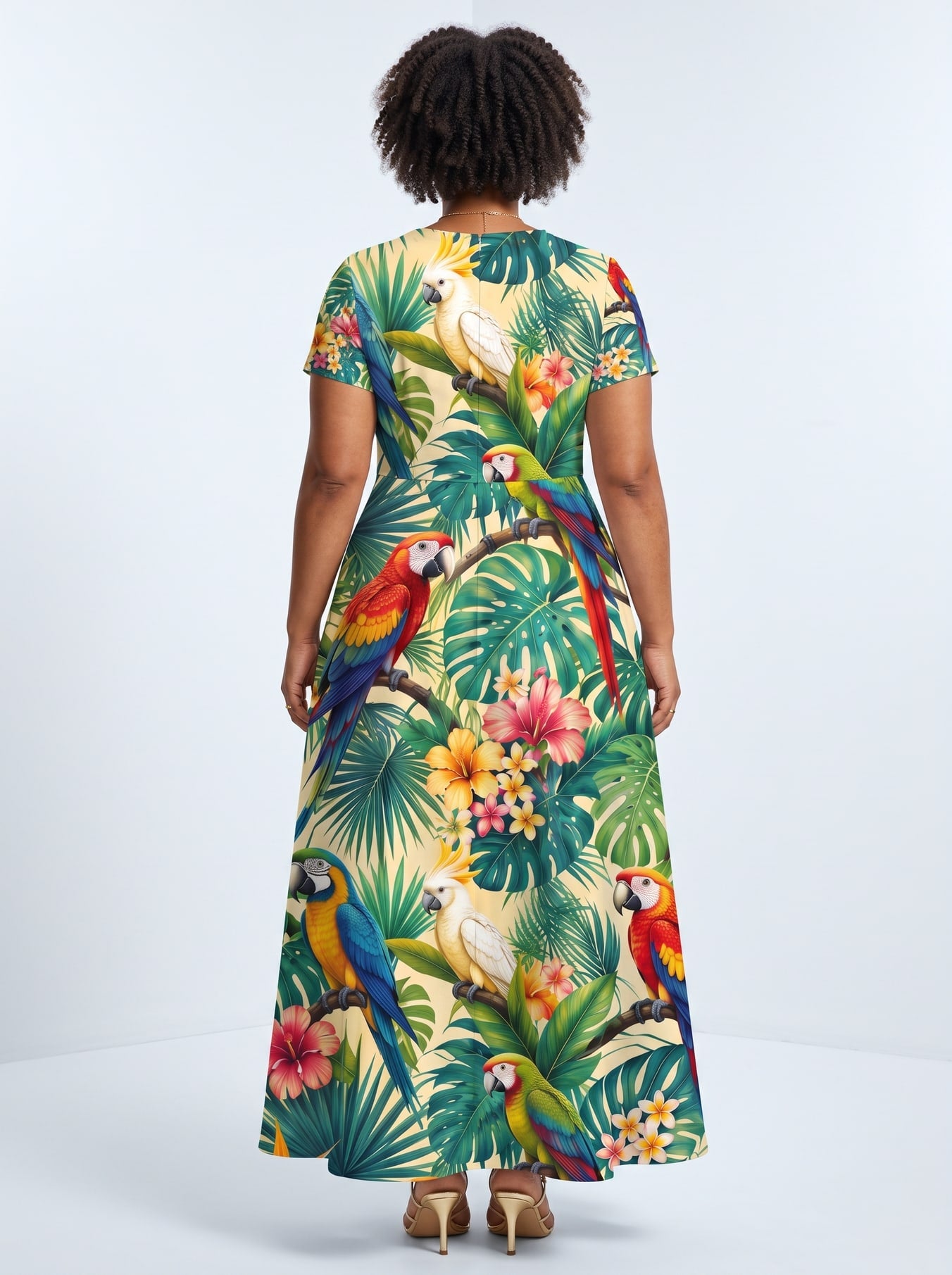 "Peponi" Short Sleeve Maxi Dress