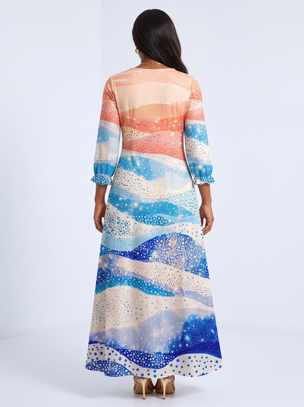 "Maji" Long Sleeve Maxi Dress