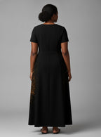 "Tunu" Short Sleeve Maxi Dress