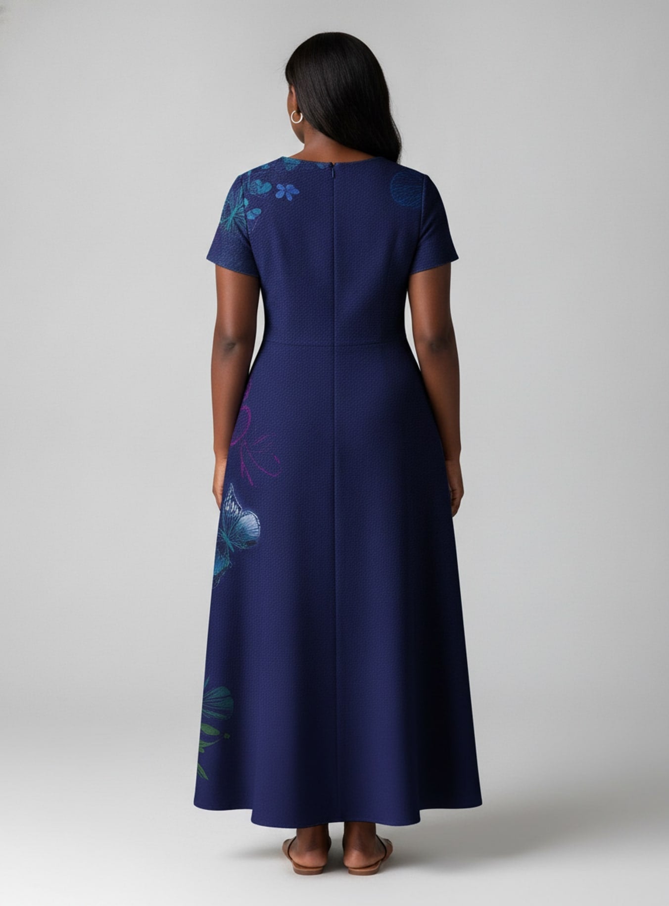 Blue Orchid Short Sleeve Maxi Dress