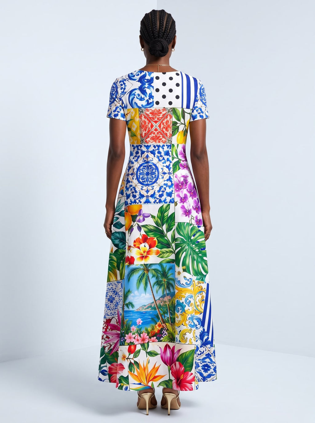 "Kisiwa" Short Sleeve Maxi Dress