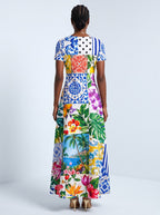 "Kisiwa" Short Sleeve Maxi Dress