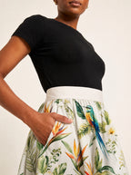 "Ndege" Twirl Skirt — close-up of the waistband and side pocket