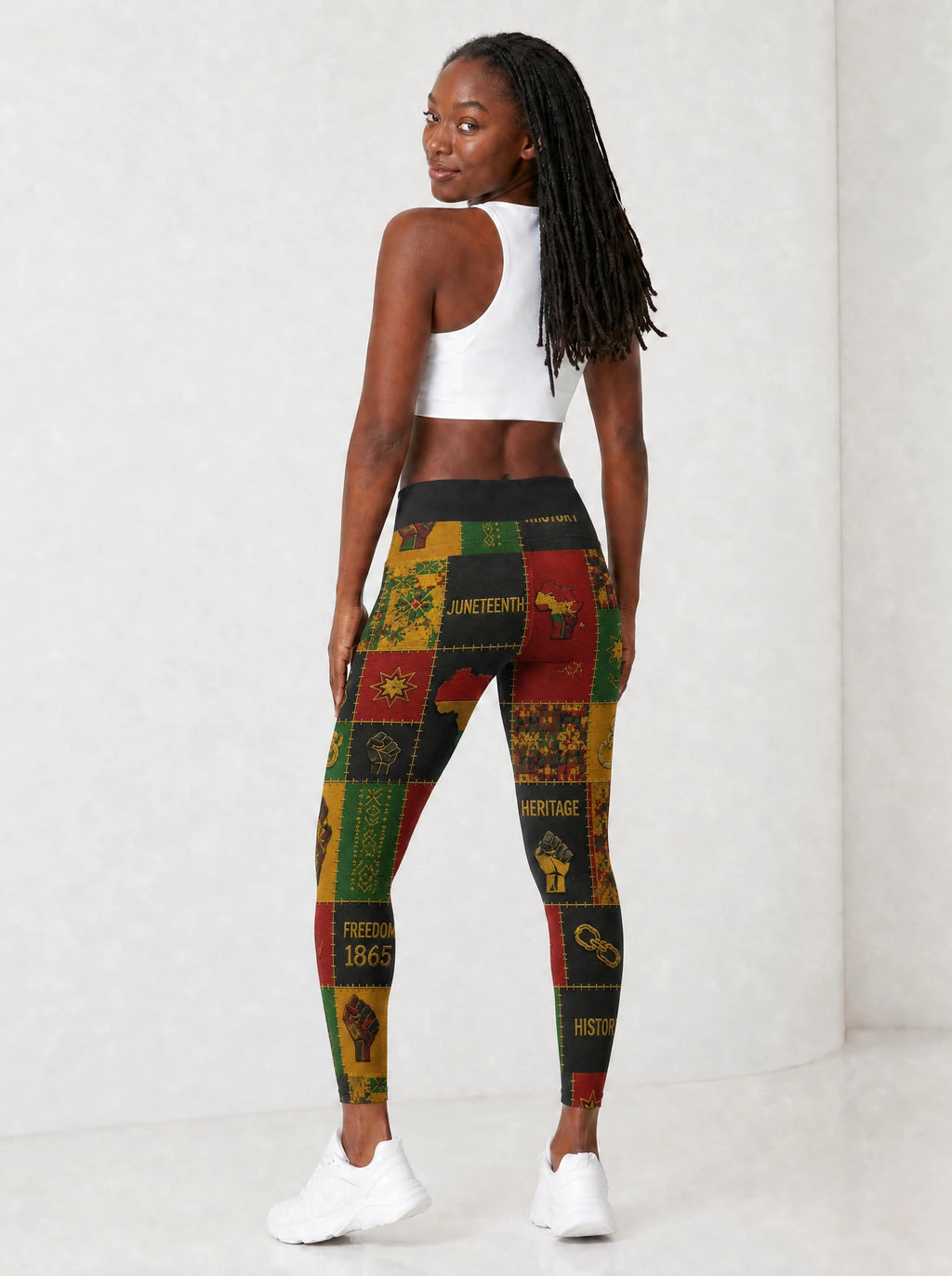 Kumbuka Leggings — full body view on model