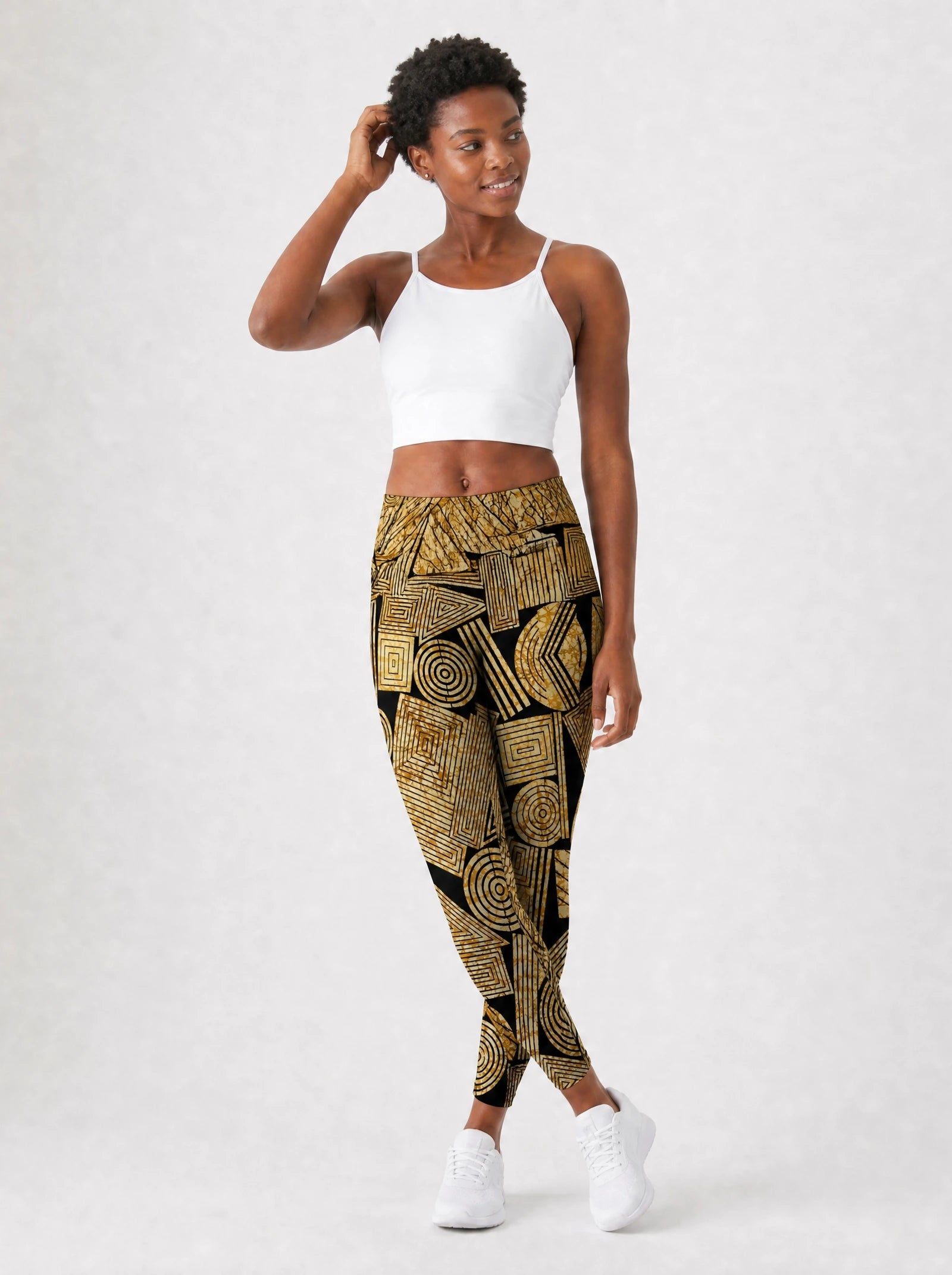 "Mansa" Leggings — full body view on model