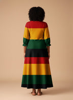 "Accra" Long Sleeve Maxi Dress