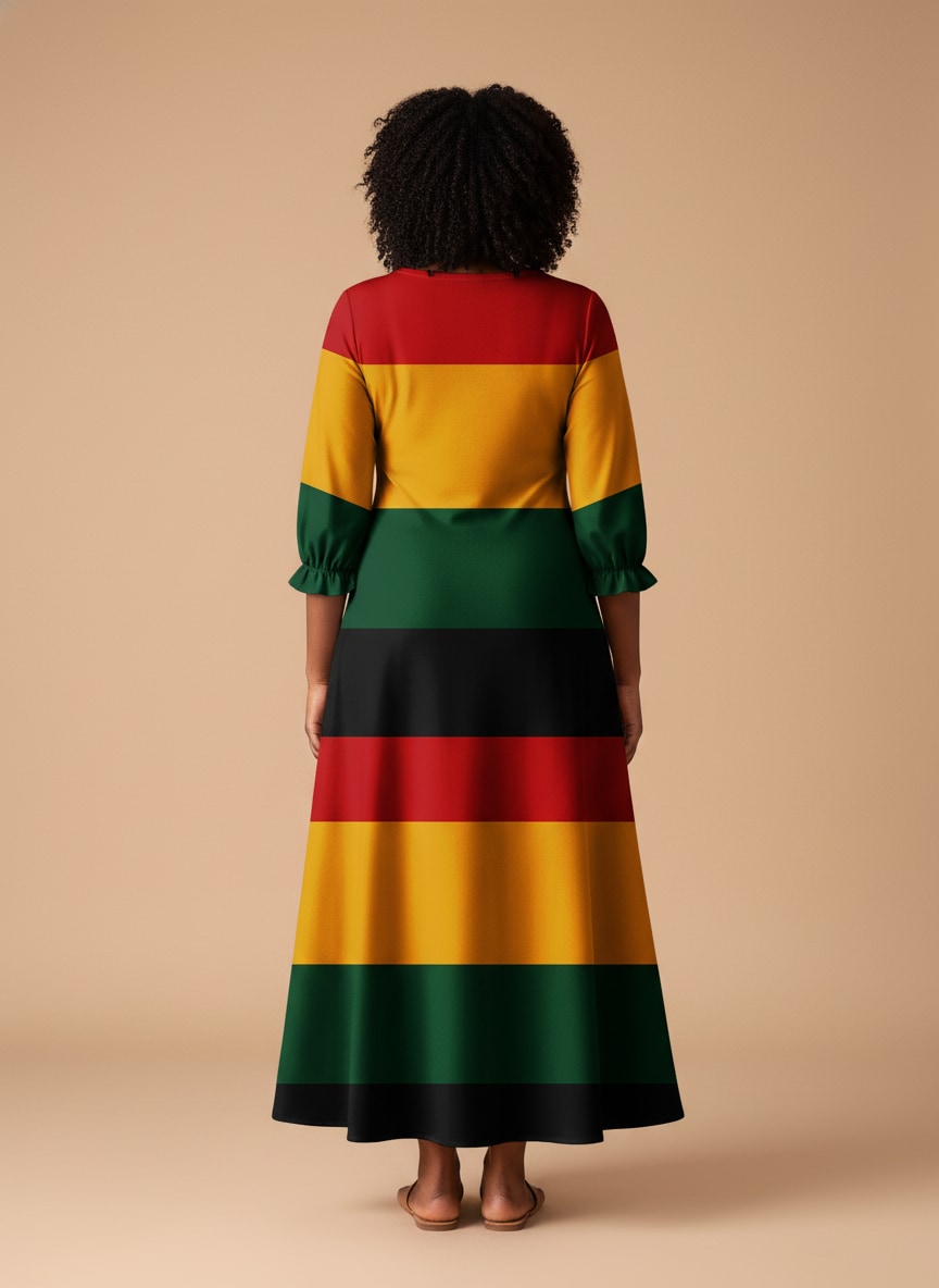 "Accra" Long Sleeve Maxi Dress
