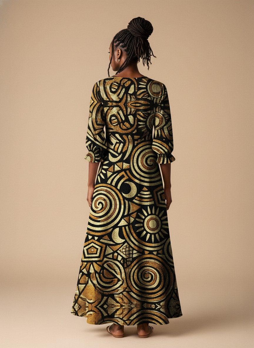 Sahara Long Sleeve Maxi Dress