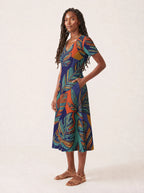 "Majani" V Neck Midi Dress Promo