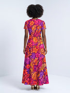 "Waridi" Short Sleeve Maxi Dress