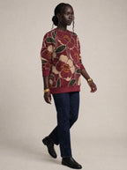 "Zabibu" Sweatshirt — three-quarter view on model