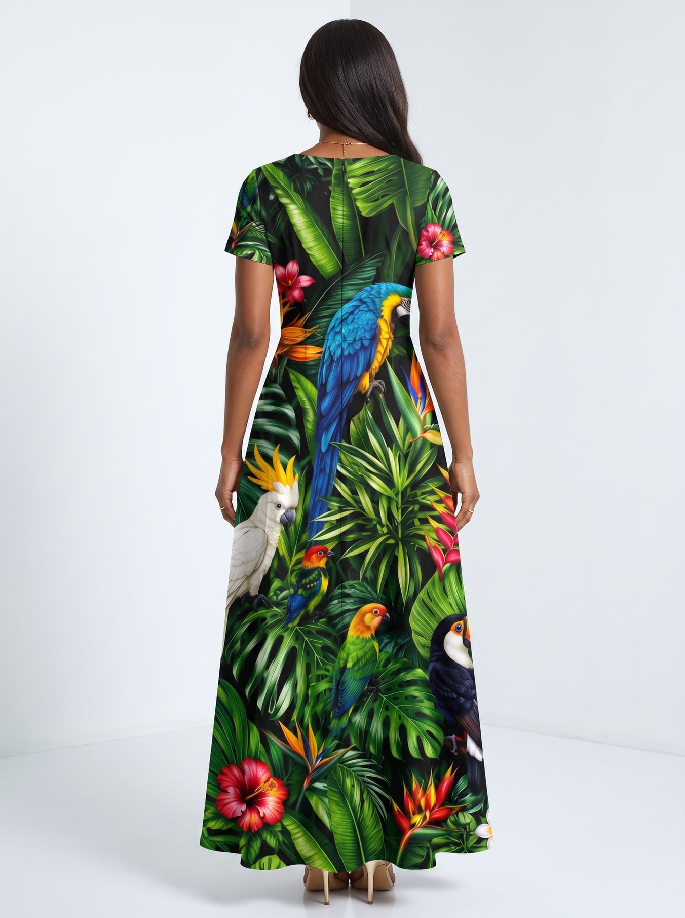 "Manyoya" Short Sleeve Maxi Dress
