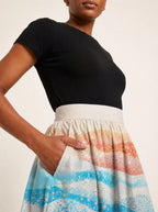 "Maji" Twirl Skirt — waistband and pocket close-up