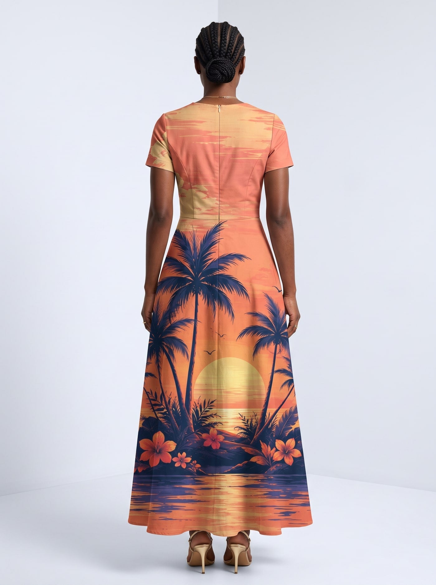 "Machweo" Short Sleeve Maxi Dress