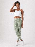 "Oshun Verde" Leggings — full body view on model