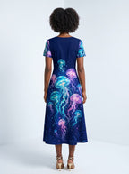 "Bahari" Sweetheart Midi Dress