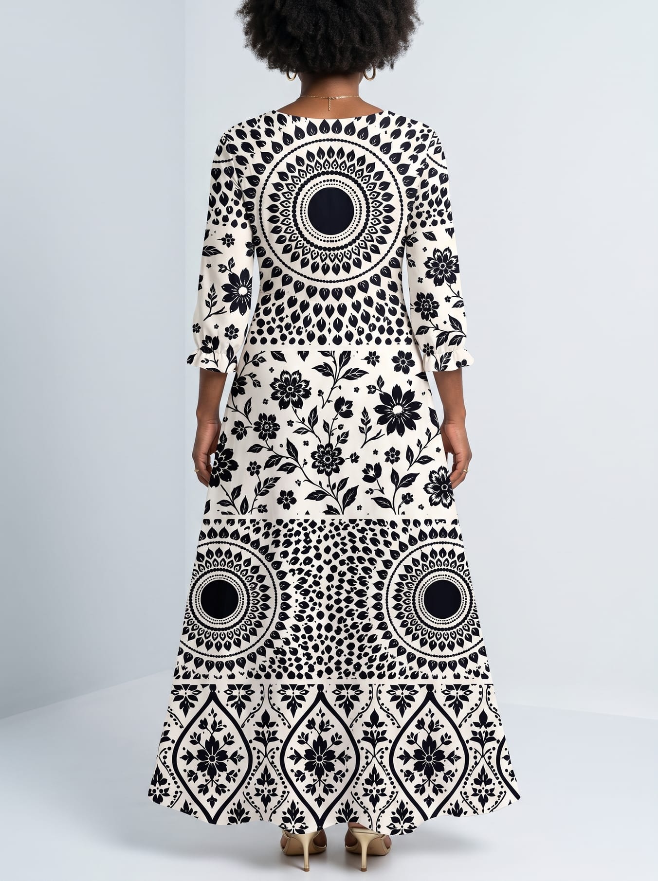 "Mwanga" Long Sleeve Maxi Dress