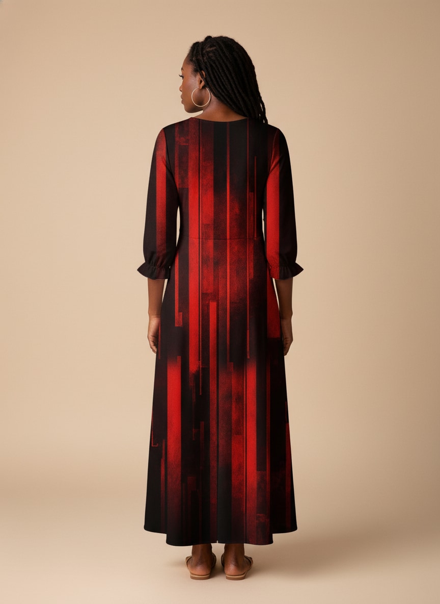"Asante" Long Sleeve Maxi Dress