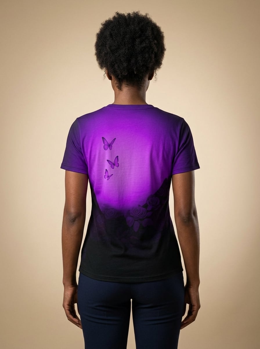 "Selah" Purple V-Neck T-Shirt