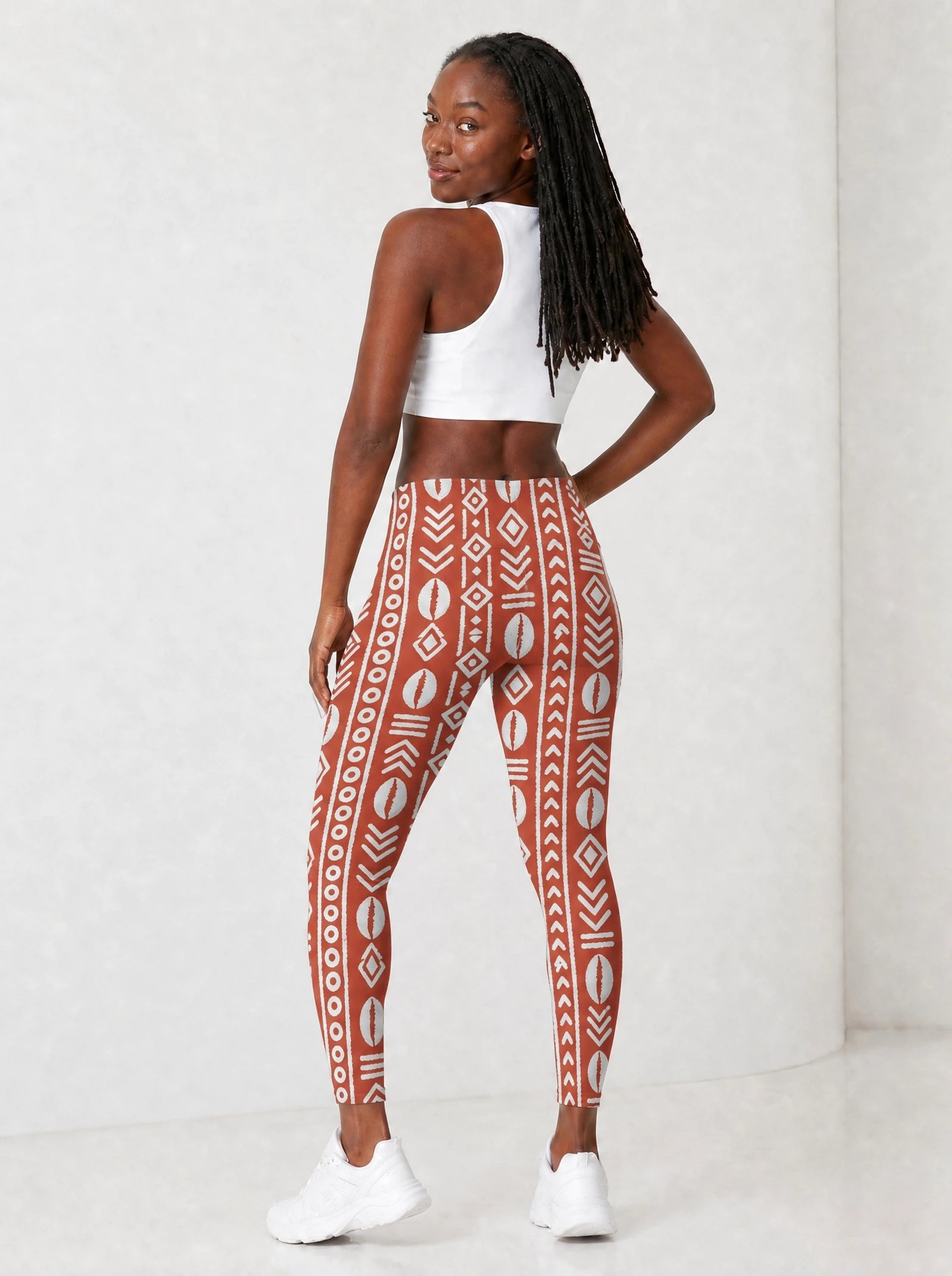 "Oshun Kijani" Leggings — full body view on model