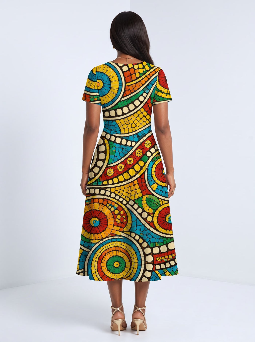 "Taji" Sweetheart Midi Dress