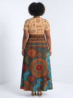 "Mto" Short Sleeve Maxi Dress