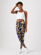 Royal Blue Sheba Leggings — full body view on model
