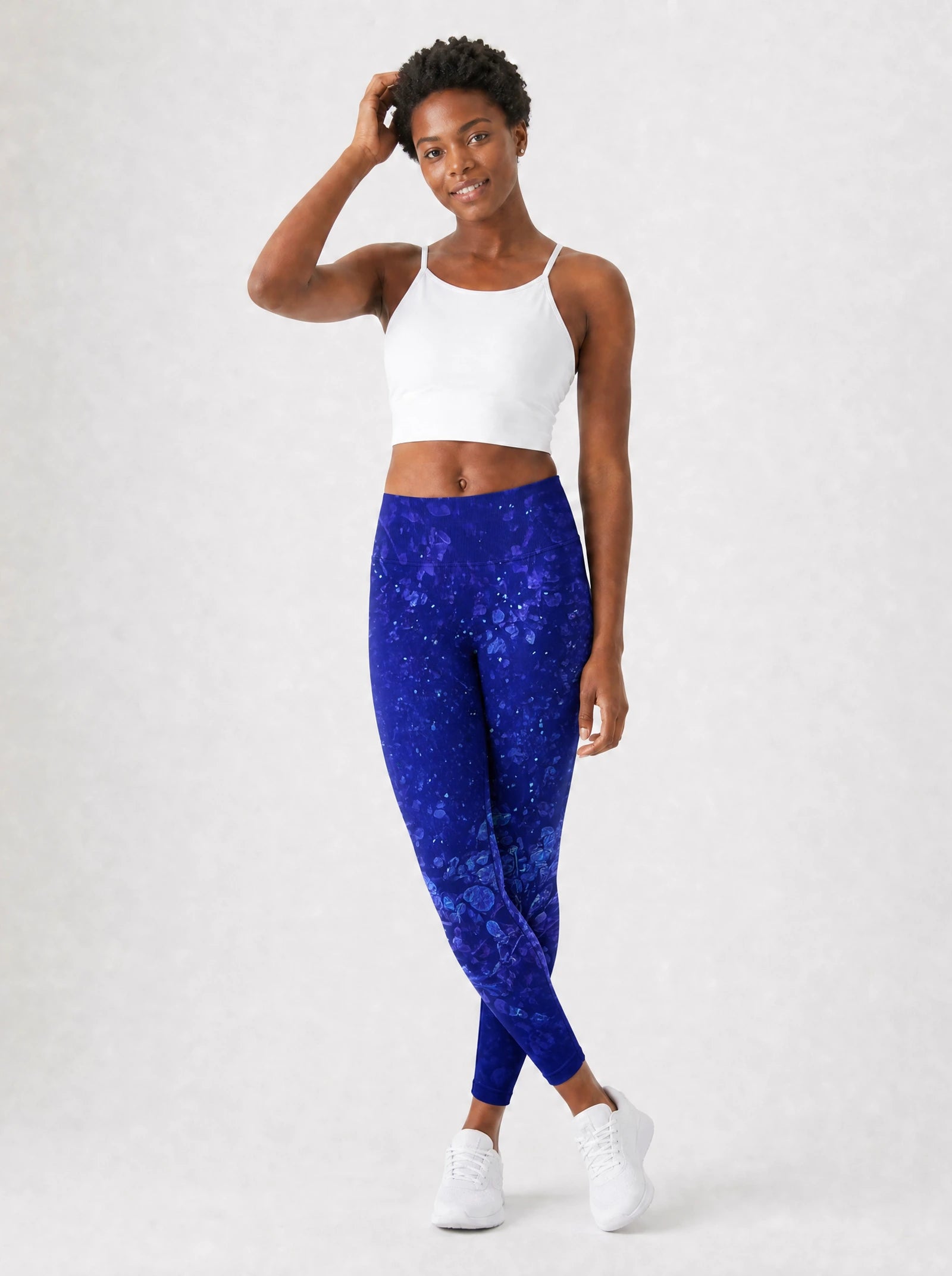 Black Woman Loved Leggings — full body view on model