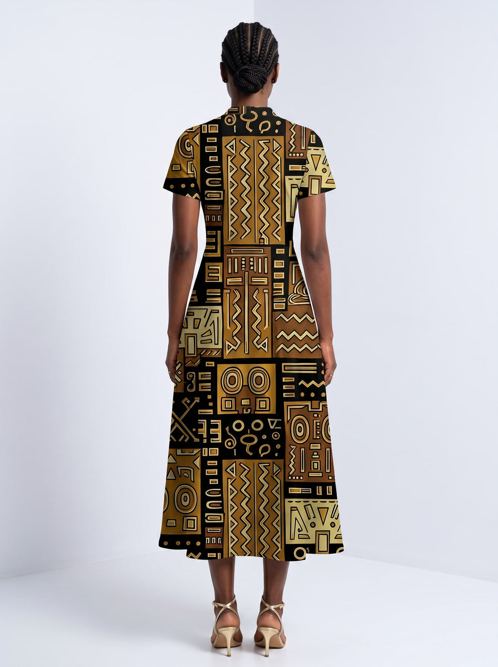 "Sankofa" Sweetheart Midi Dress
