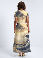 "Wimbi" Short Sleeve Maxi Dress