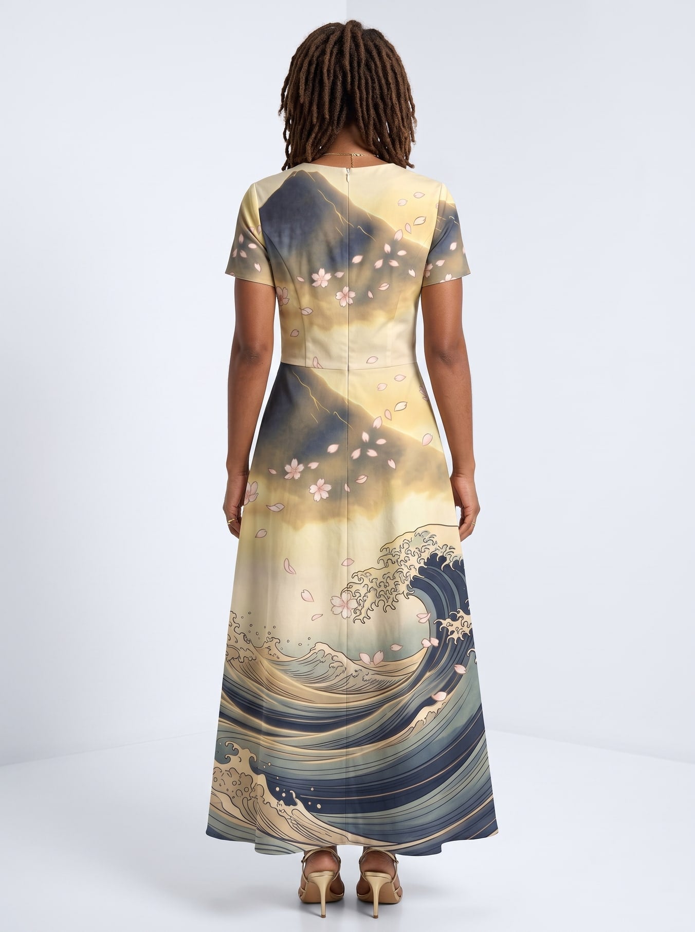 "Wimbi" Short Sleeve Maxi Dress