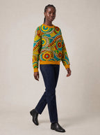 "Taji" Sweatshirt — three-quarter view on model